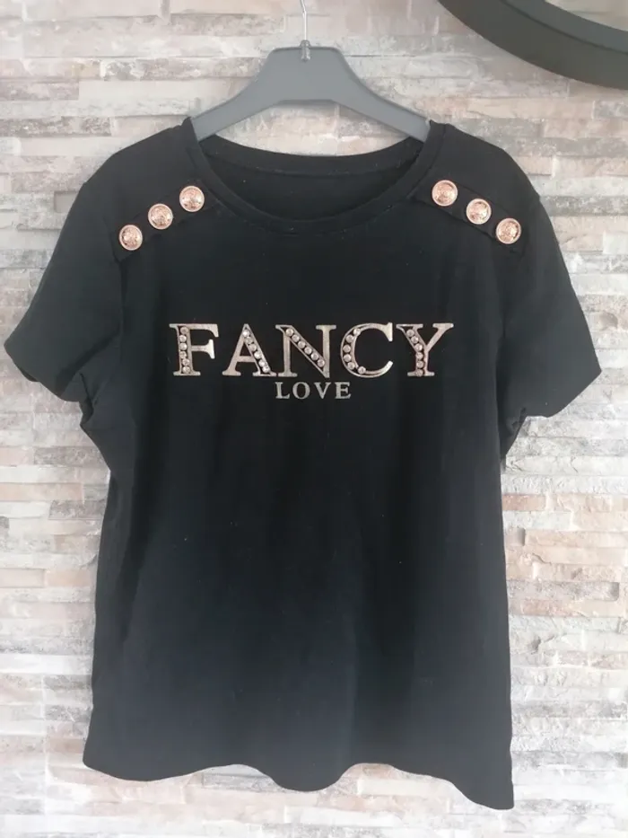 Tee-shirt taille M noir/Doré - photo numéro 5