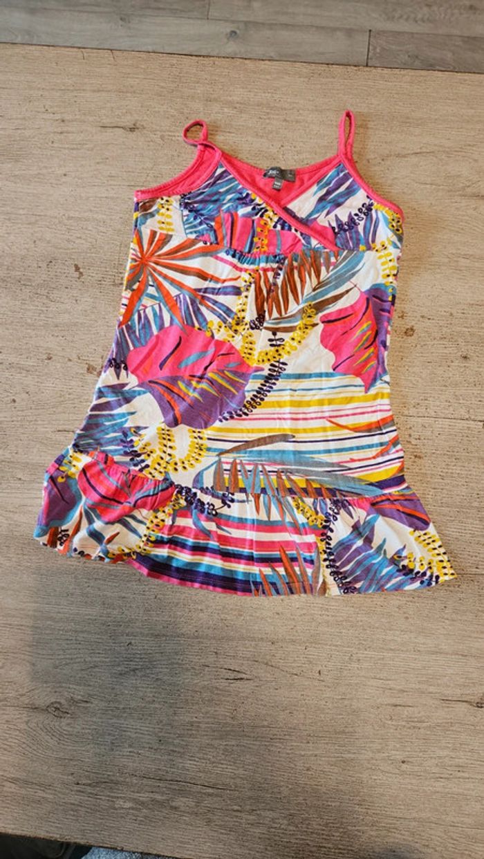 Tunique/robe courte à bretelles, colorée, JBC, 11/12 ans, nickel