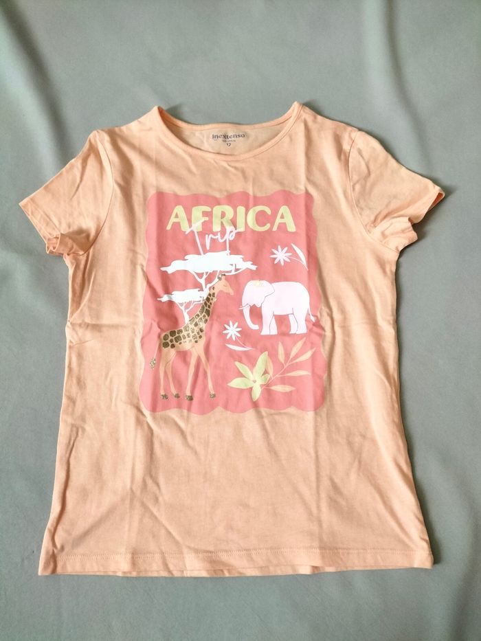 🧡 T-shirt manches courtes savane - 12 ans - In extenso - Très bon état 🧡