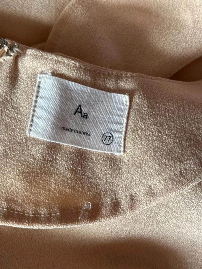 Robe saumon avec motif et perle AA Made in Korea - photo numéro 4