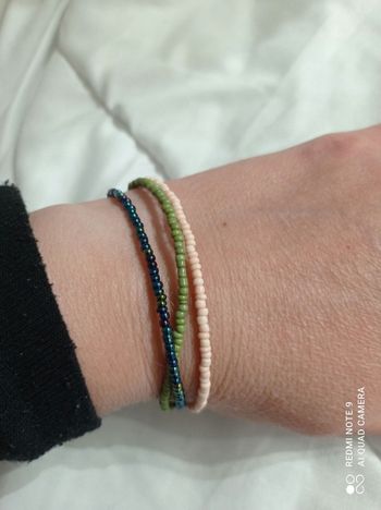 Bracelet en perles de 3 rangs Bijou fait main