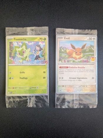 Pokémon Cartes Evoli 074 + Poussacha 191 Horizons Pokémon Day Promo Svp Scellé