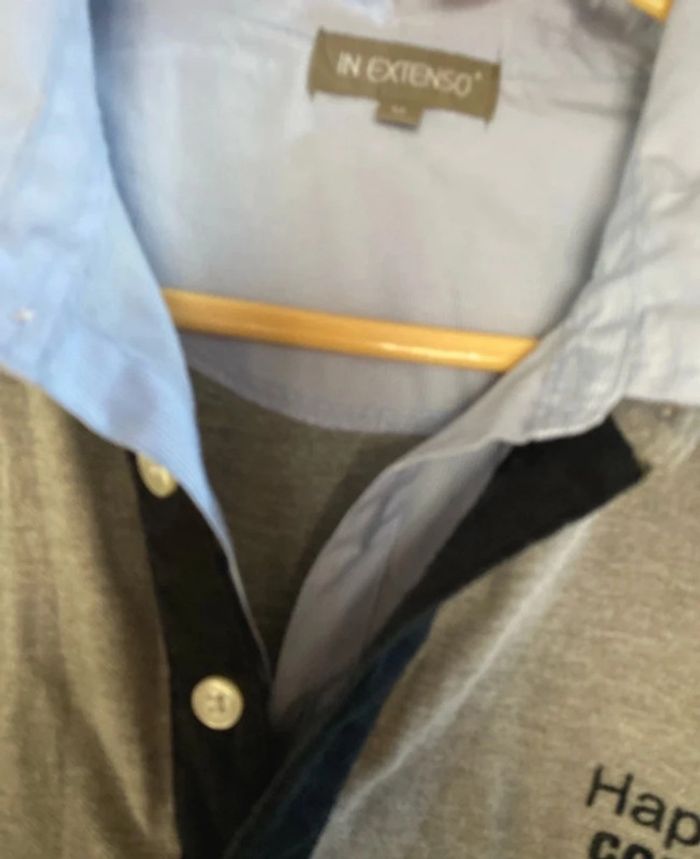 Polo tee shirt col chemise in extenso taille M - photo numéro 3
