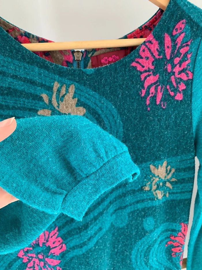 Robe La Fiancée du Mekong rose et bleu clair taille S - photo numéro 3