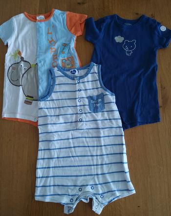 Lot de 3 combi-shorts 12 mois