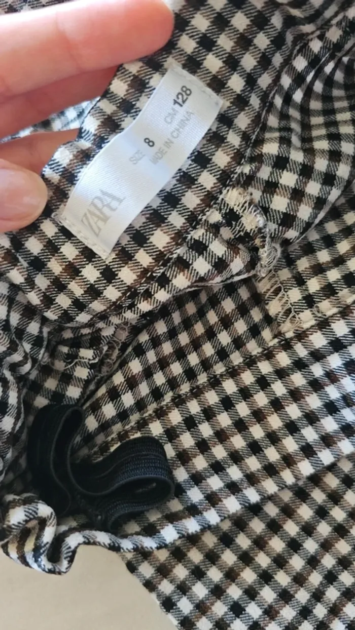 Pantalon à carreaux Zara 8 ans - photo numéro 2