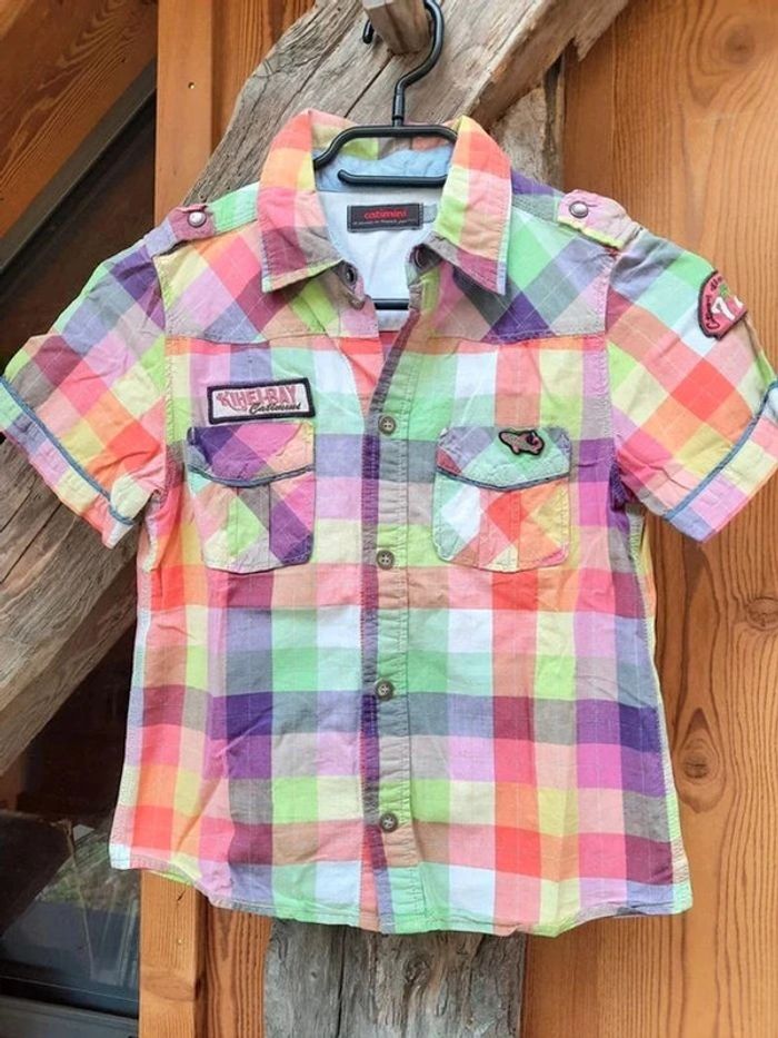 Superbe chemise à carreaux Catimini, colorées, 8 Ans