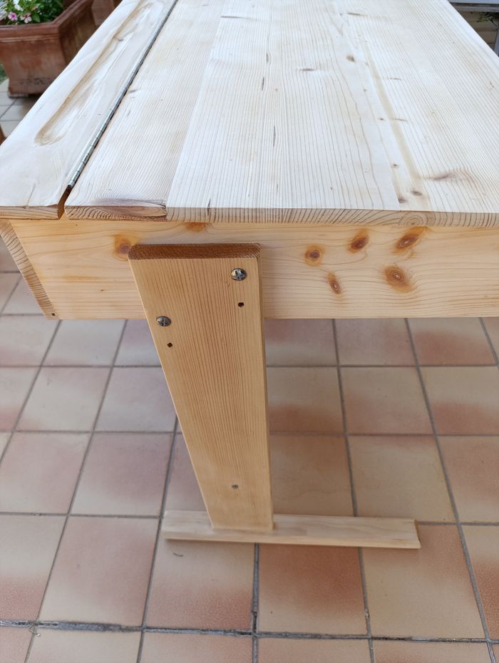 Pupitre d'écolier évolutif / bureau enfant en pin massif - photo numéro 5