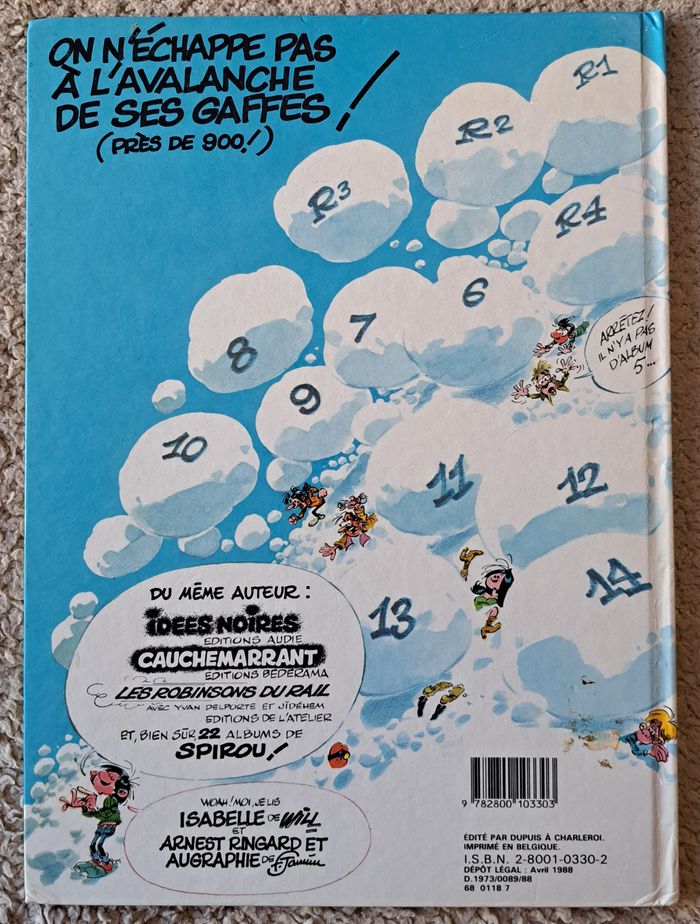 📚 BD Gaston tome 11 Gaffes, bévues et boulettes - 1988 - photo numéro 3