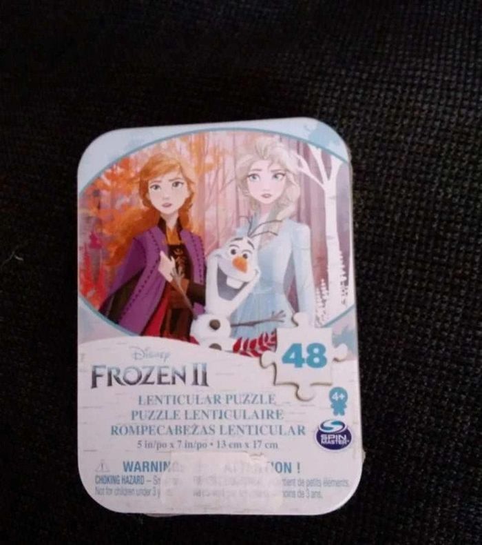 Puzzle lanticulaire 48 pièces frozen II Disney boite métallique