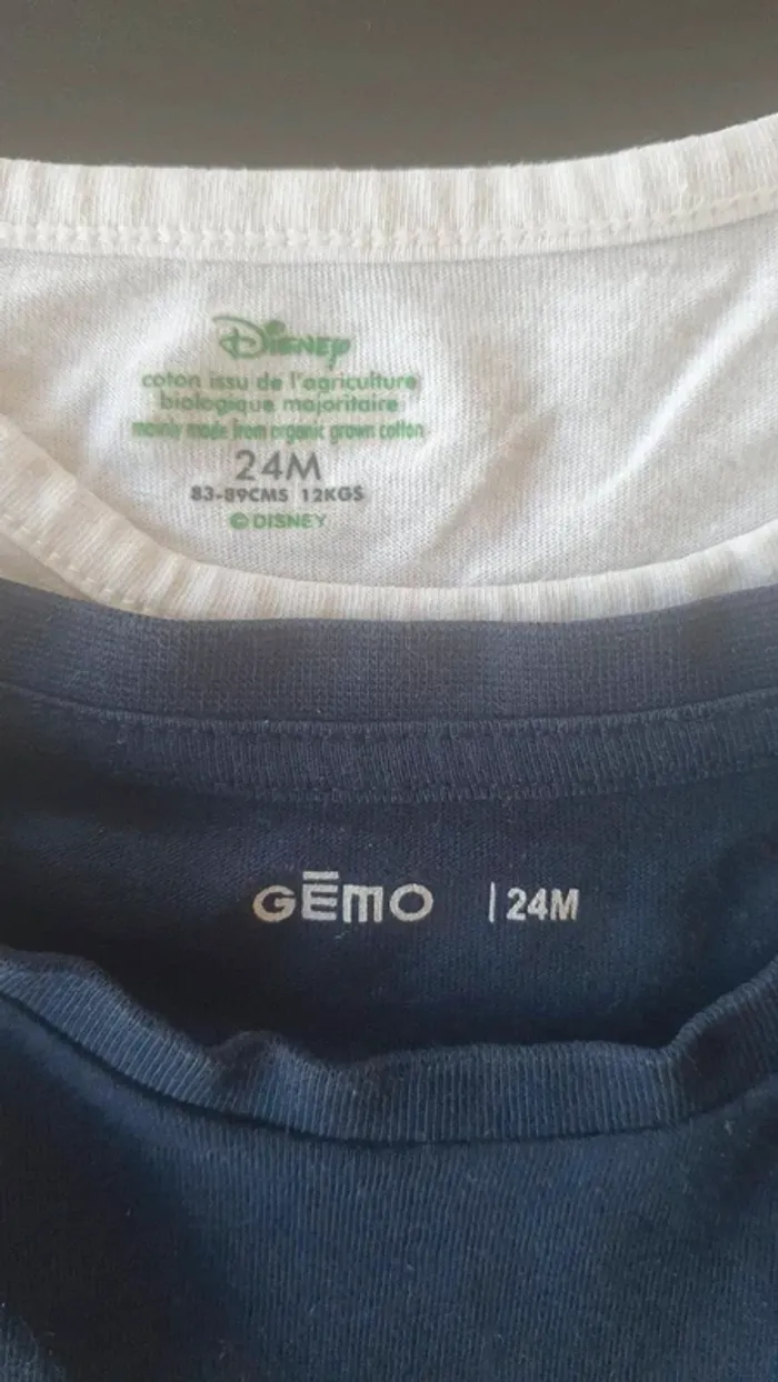 Lot de 2 tee-shirts manches longues 24 mois - photo numéro 4