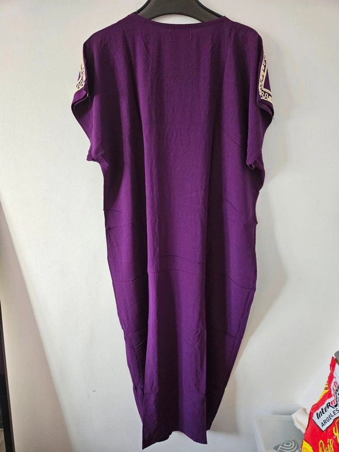 Djellaba femme violet et doré taille XXXL Neuf - photo numéro 3