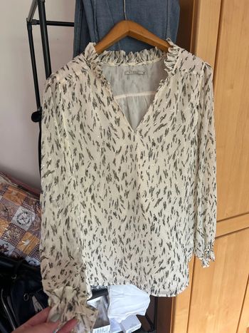 Chemise crème argenté
