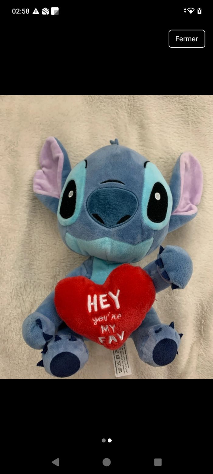Peluche Stitch Coeur