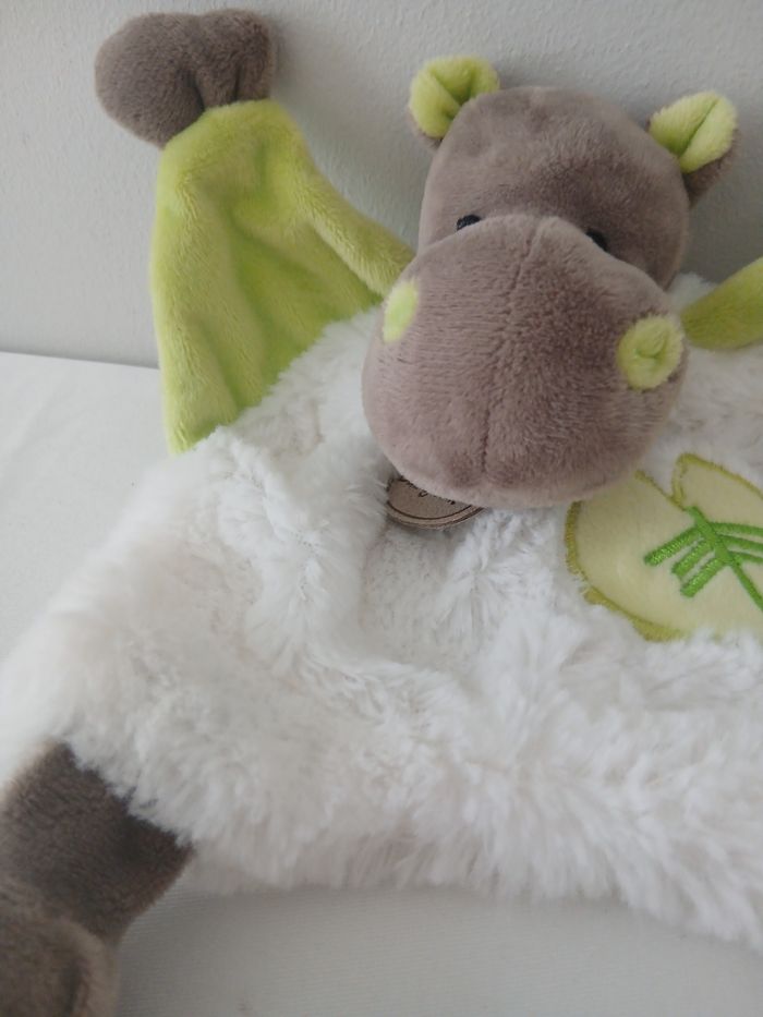Doudou baby nat  hippopotame vert - photo numéro 3