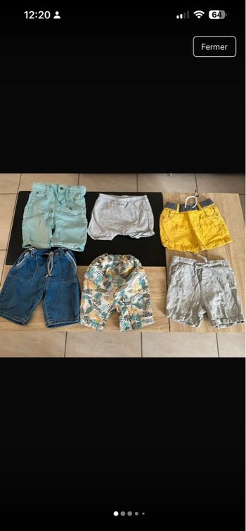 Lot de 6 short garçon 2 ans