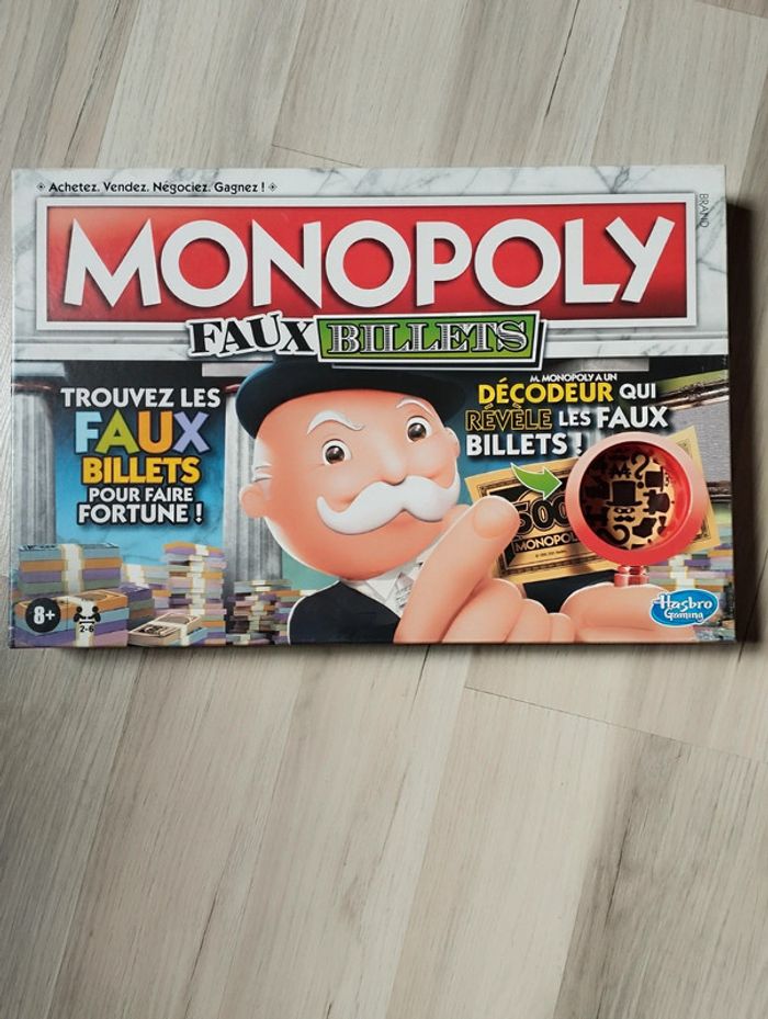 Jeu Monopoly faux billets hasbro