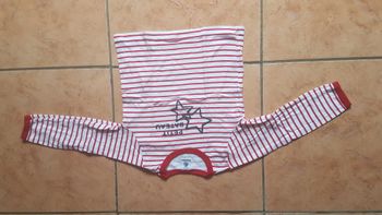 T shirt garçon 3 ans blanc rayé rouge Petit Bateau
