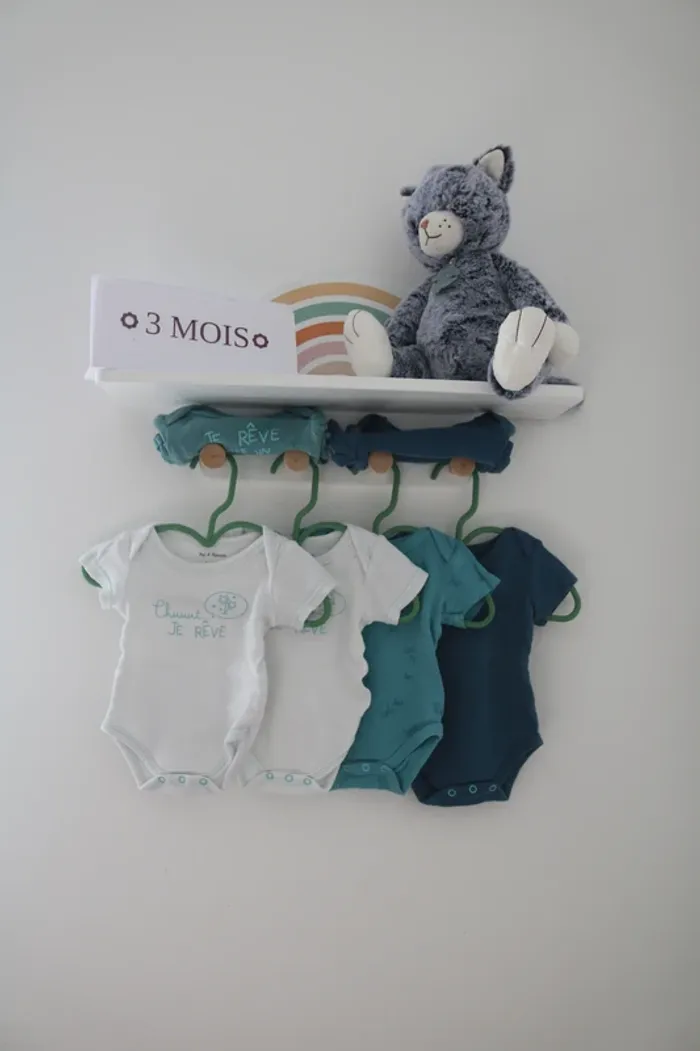 Lot bodies été garçon Pat & Ripaton 3 mois