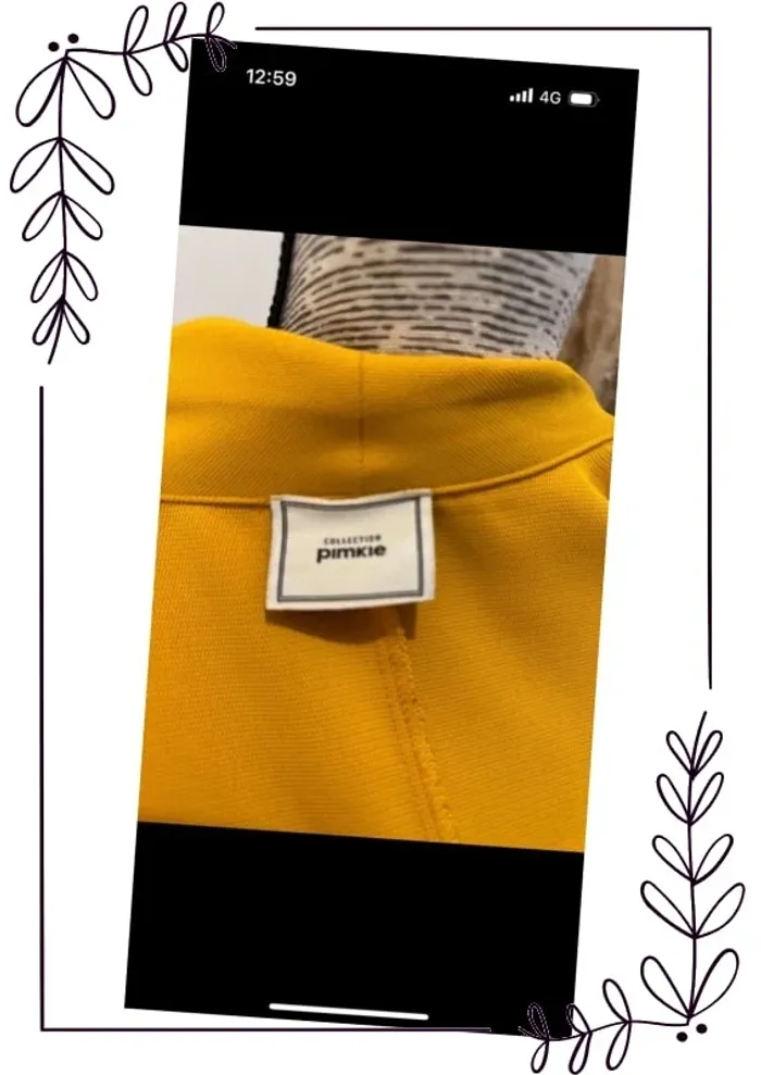 Veste blazer jaune moutarde fluide - photo numéro 7