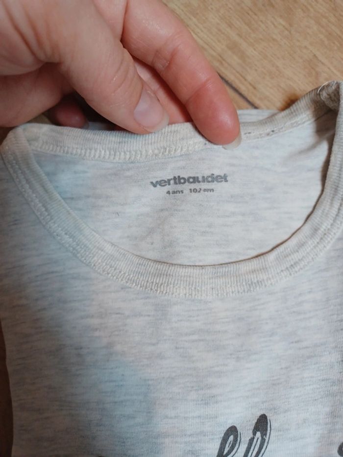 Lot 3 t-shirts 4 ans Vertbaudet - photo numéro 2