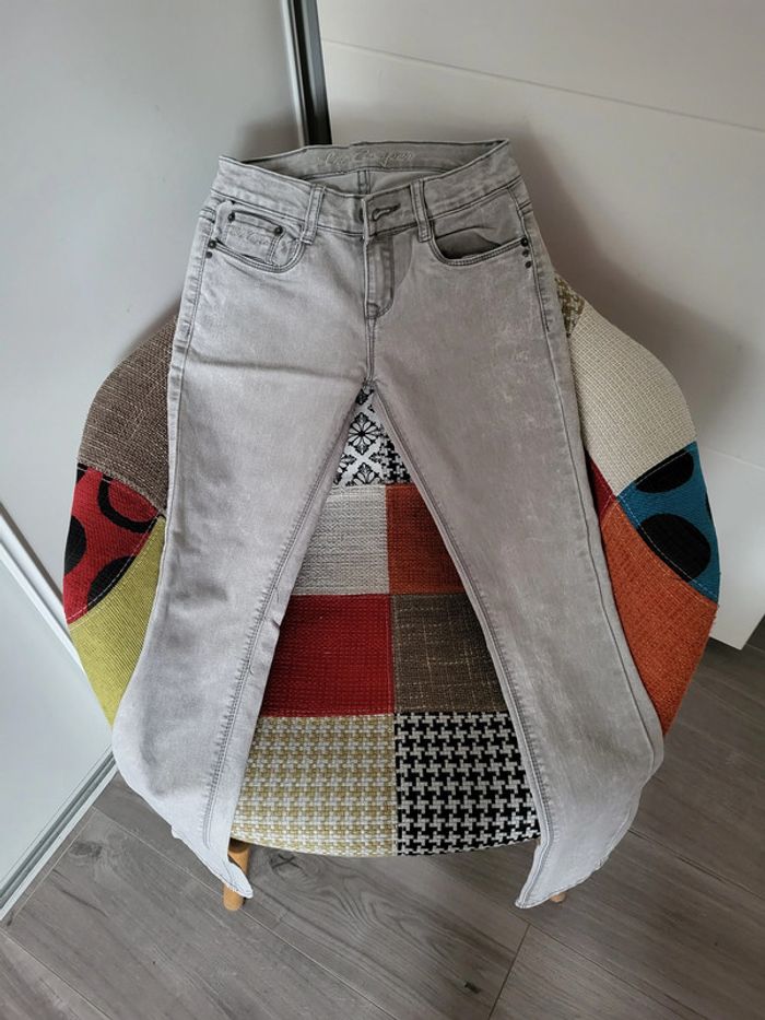 Jean Slim Lee Cooper gris clair 14 ans