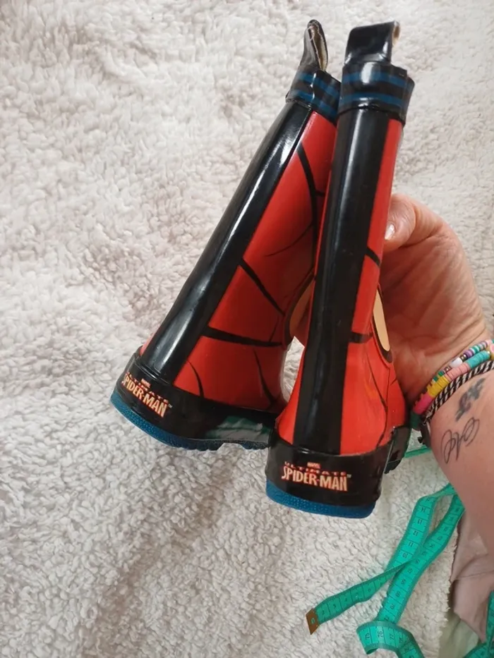 Bottes en caoutchouc spiderman - photo numéro 5