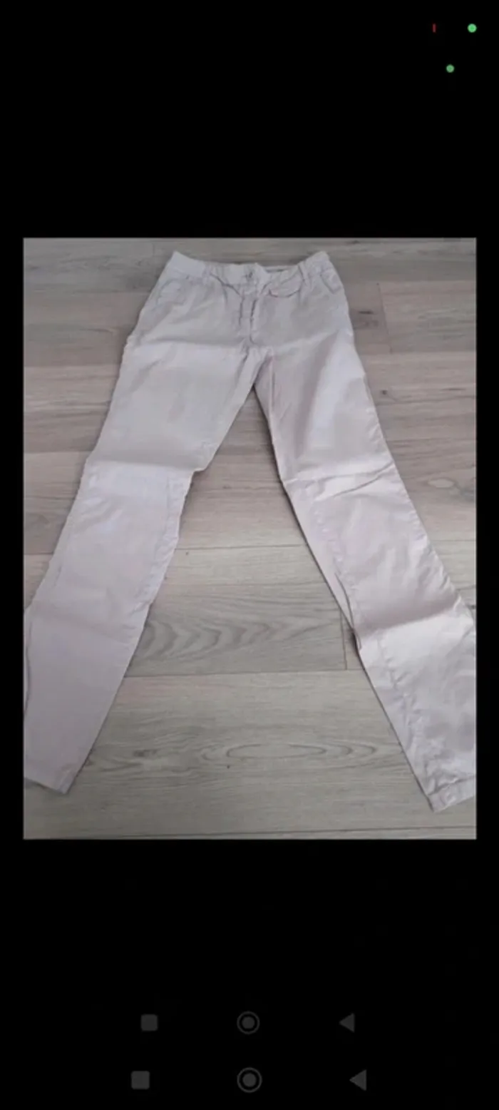 Pantalon chino rose Promod XS - photo numéro 2