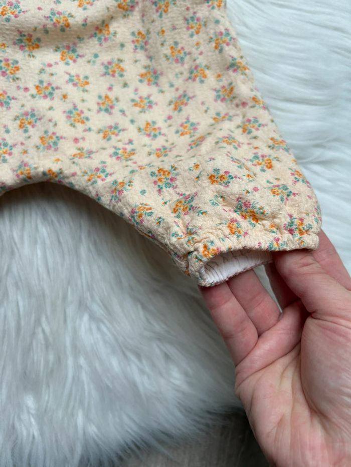 Salopette été Zara fleuri 6 mois - Bretelles volantées - photo numéro 3