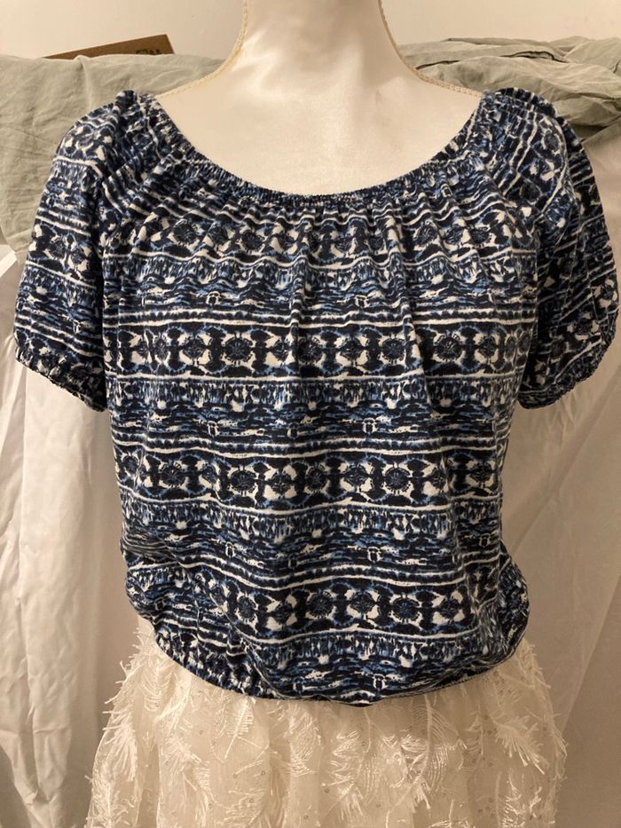 Top fille / femme Taille S – Bleu & blanc – Léger et confortable - photo numéro 4