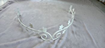 Ciel de lit mural en fer forgé blanc - Décoration Romantique