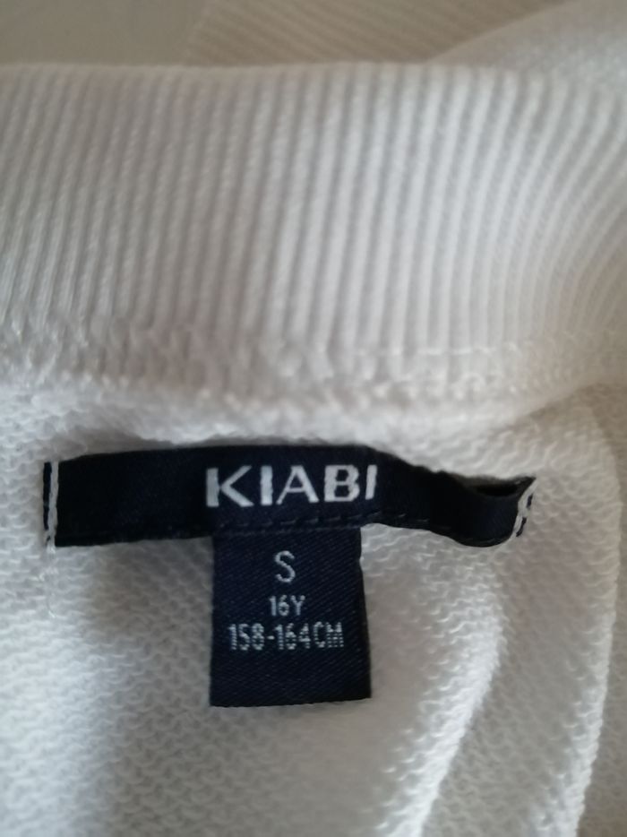Sweat blanc kiabi taille S - photo numéro 2