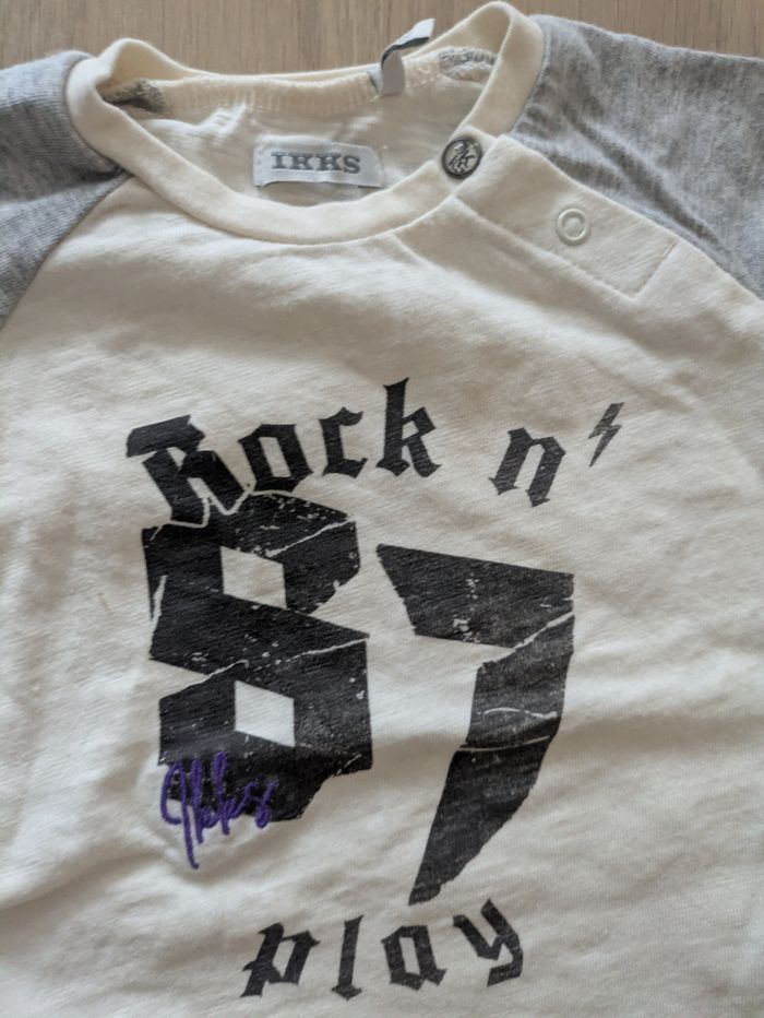 Lot 2 t-shirts manches longues 12mois - photo numéro 3