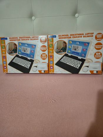Lot de 2 ordinateurs Lexibook bilingues éducatif 124 activités