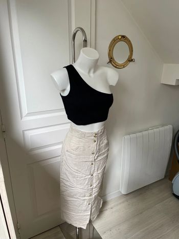 Jupe longue beige