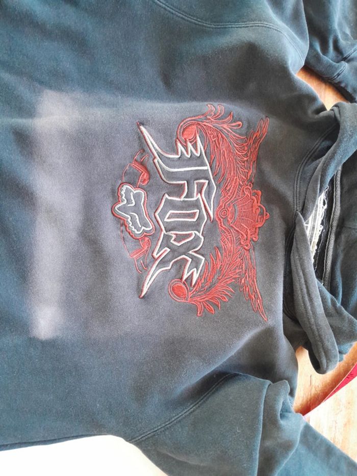 Sweat à capuche vintage fox deluxe - photo numéro 7