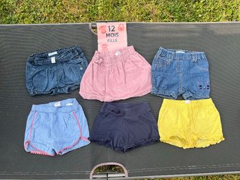 Lot de 5 shorts + 1 jupe