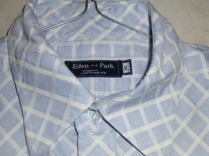 chemise manche longue bleu a carreaux eden PARK taille 42 - photo numéro 4