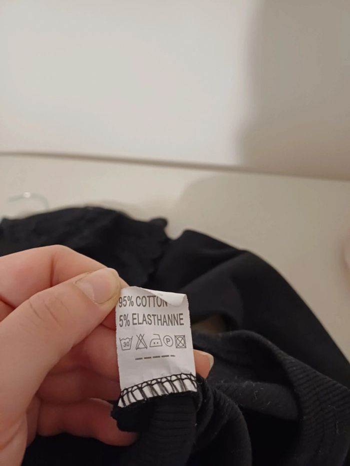 Blouse noire chic côtelée Giorgia taille S 36 - photo numéro 9