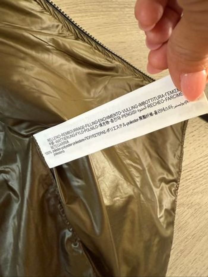 Doudoune matelassée sans manche kaki Zara - photo numéro 5