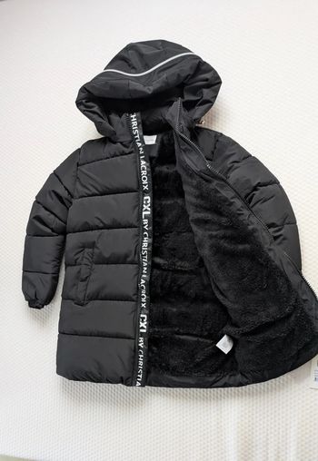 Doudoune enfant chaude avec capuche amovible Christian Lacroix – Noir - Taille 12  ans – Neuve