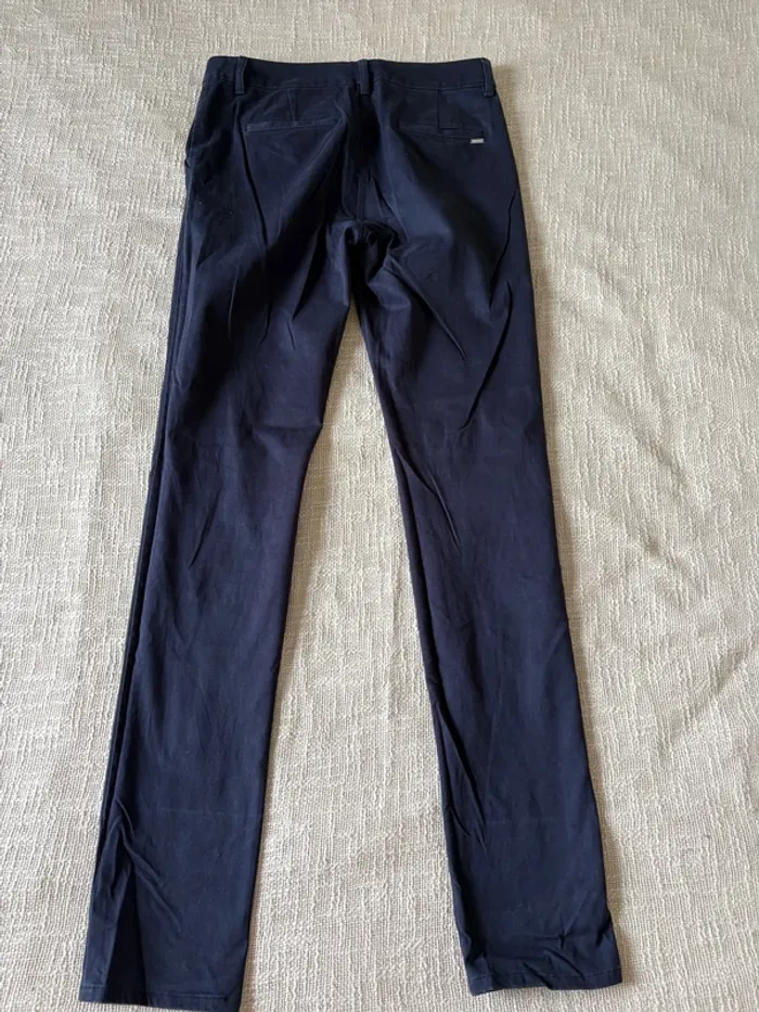 Pantalon chino IKKS bleu marine – Taille 36 - photo numéro 2