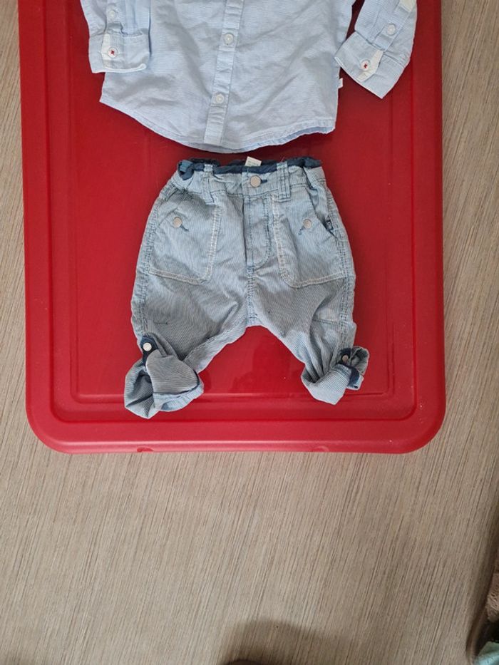 Ensemble pantalon léger 9 mois et chemise 9 mois - photo numéro 5