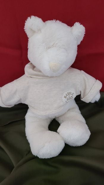 MOULIN ROTY  DOUDOU OURS BASILE ET LOLA BLANC ECRU PULL