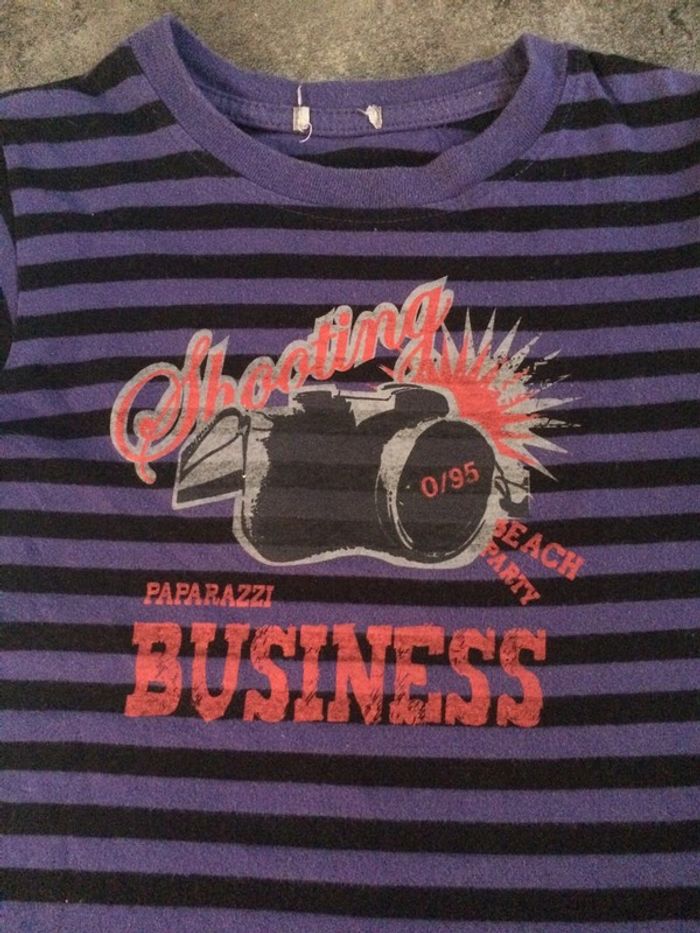 T'shirt a rayures orchestra 8ans - photo numéro 2