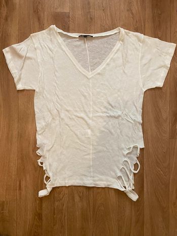 T-shirt Maje crème femme T.2