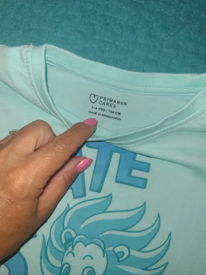 T-shirt garçon turquoise 4 ans - photo numéro 2
