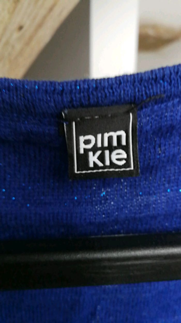 Débardeur bleu pailleté - photo numéro 2