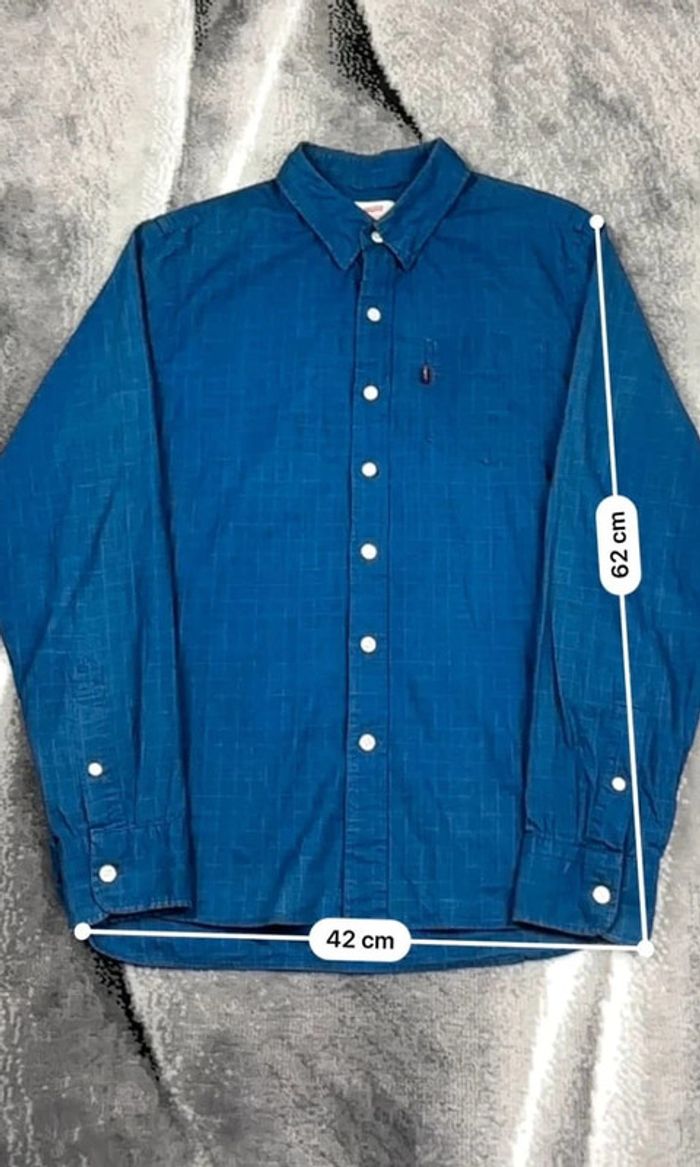 Chemise bleu levis oversize large à carreau - photo numéro 10