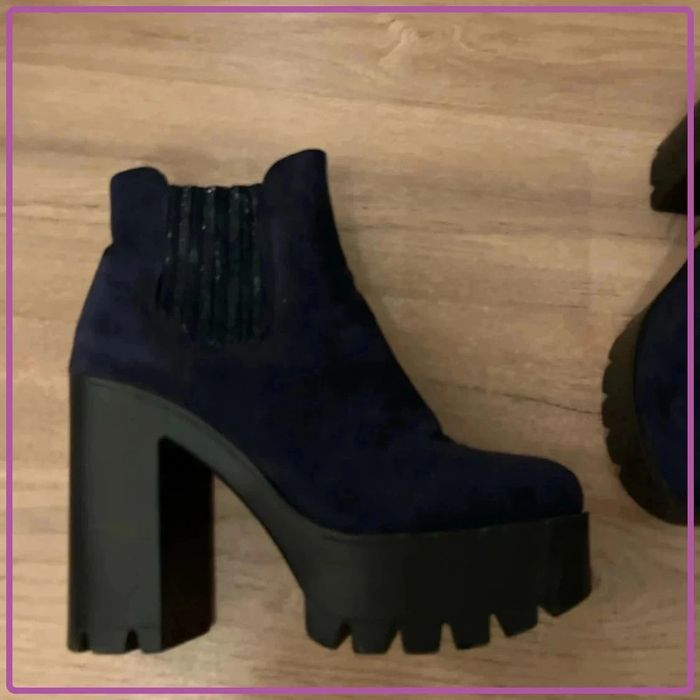 Bottines bleu 37 en très bon état - photo numéro 2
